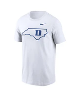 Nike Men's White Duke Blue Devils Campus Local T-Shirt