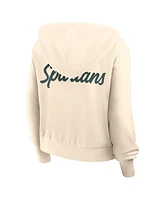 Nike Women's Cream Michigan State Spartans Chill Midi Full-Zip Hoodie
