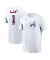 Nike Men's Ozzie Albies White Atlanta Braves 2024 City Connect Fuse Name Number T-Shirt