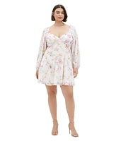 City Chic Plus Size Flirty Floral Dress