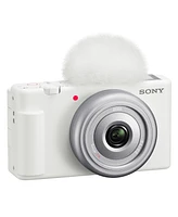 Sony Zv-1F Vlogging Camera, Black White with ACCVC1 Vlogger Accessory Kit, Corel Mac Software Kit, Shoulder Bag, Cleaning Kit