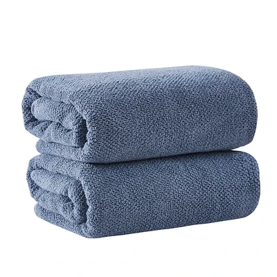 Linery & Co. Cotton Textured 2-Piece Bath Sheet Set