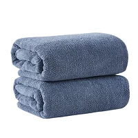 Linery & Co. Cotton Textured 2-Piece Bath Sheet Set