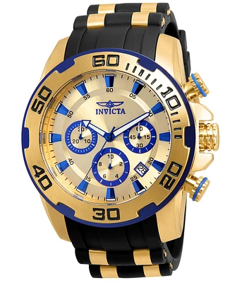 Invicta Men's 22308 Pro Diver Scuba Quartz Chronograph Gold Dial Watch