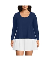 Lands' End Plus Power Performance Long Sleeve Scoopneck Tee