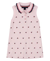 Tommy Hilfiger Toddler and Little Girls Icon Print Sleeveless Polo Dress