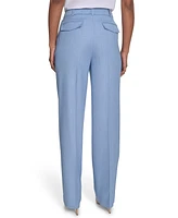Calvin Klein Women's Faux-Denim Mid Rise Wide-Leg Pants
