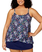 Island Escape Plus Size Cape Town Tankini Top Tummy Control Swim Skirt Exclusively At Macys