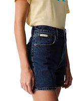 Calvin Klein Jeans Women's High-Rise Midi Denim Shorts