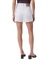 Calvin Klein Jeans Women's High-Rise Midi Denim Shorts