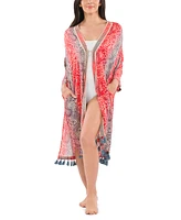 Patricia Nash Women's Cover Up Tassels Ruana