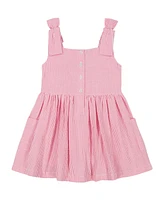 Tommy Hilfiger Toddler and Little Girls Seersucker Striped Romper