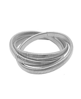 Adornia Silver Omega Chain Triplet Bracelet