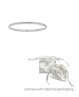 Adornia Tarnish Resistant Silver Bangle Stacker