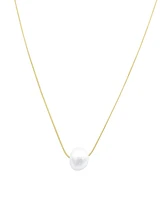 Adornia Tarnish Resistant Gold Freshwater Cultivated Pearl Chain Necklace