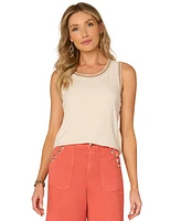 Democracy Petite Embellished Knit Tank Top