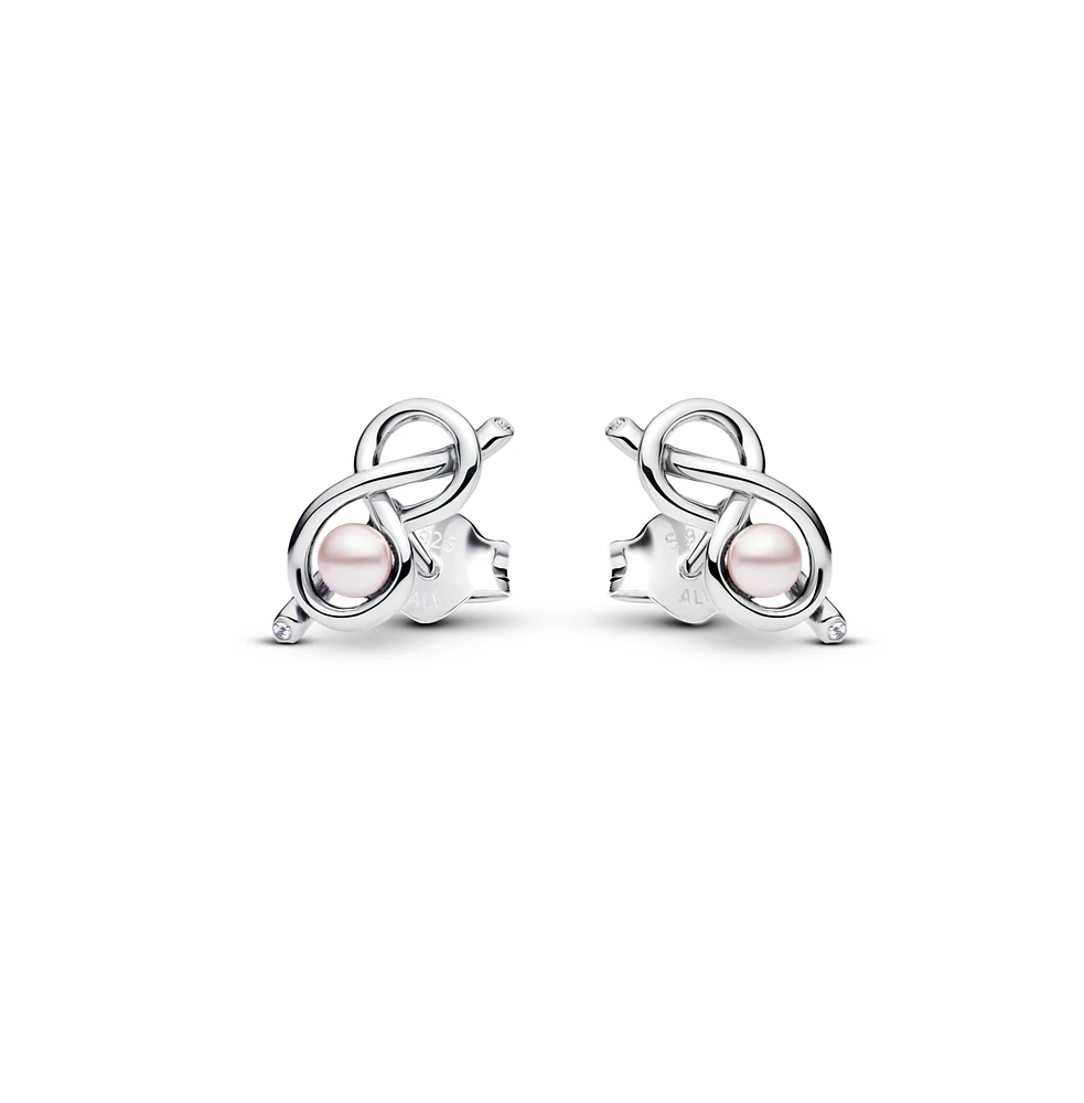 Pandora Sterling Silver Infinity Knot Stud Earrings