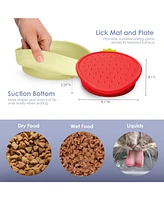 P.t. Supply Co. Red Small Strawberry Shaped Silicone Pet Bowl with Non-Slip Suction Base