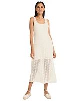 The Good Journey Women's Cotton Crochet Sleeveless Maxi Dress