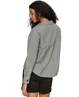 Sanctuary Women's Ivy Striped Cotton Button-Front Shirt