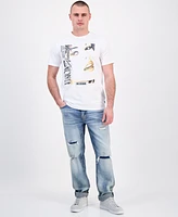 Guess Men's Short Sleeve Vision is Reality Graphic Crewneck T-Shirt