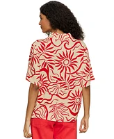 Sanctuary Women's Relaxed Vacation Collared Button-Front Shirt