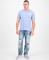 Guess Men's Distressed Logo Crewneck T-Shirt