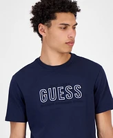 Guess Men's Short Sleeve Embossed Logo Crewneck T-Shirt