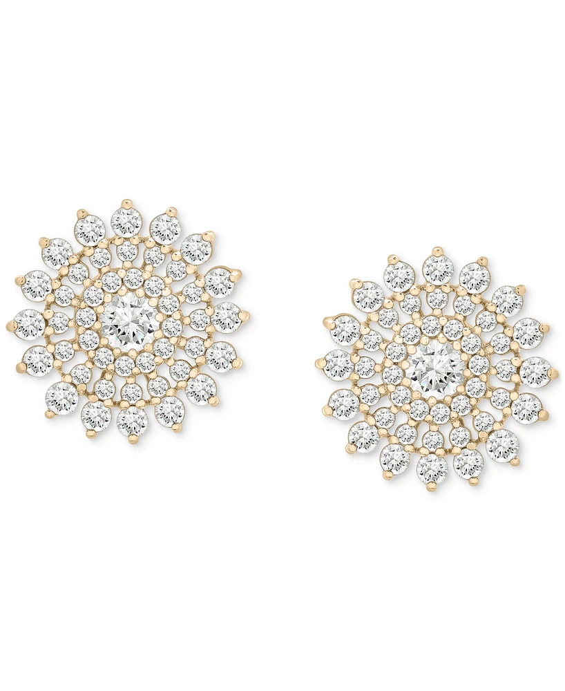 Wrapped in Love Diamond Flower Cluster Stud Earrings (1 ct. t.w) in 14k Gold, Exclusively at Macy's
