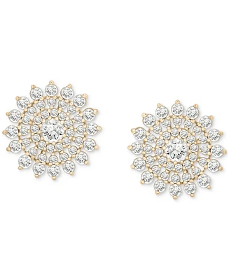 Wrapped in Love Diamond Flower Cluster Stud Earrings (1 ct. t.w) in 14k Gold, Exclusively at Macy's