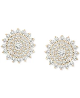 Wrapped in Love Diamond Flower Cluster Stud Earrings (1 ct. t.w) in 14k Gold, Exclusively at Macy's