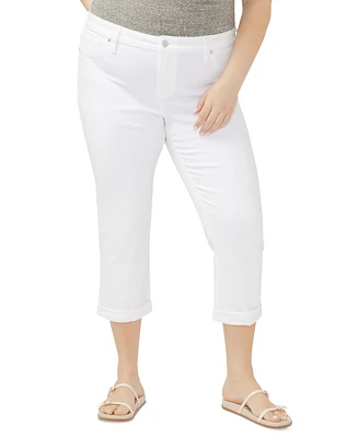 Silver Jeans Co. Plus Elyse Mid Rise Comfort Fit Capri