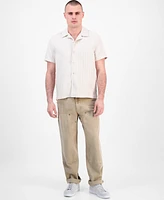 Guess Men's Fletcher Short Sleeve Button-Front Camp Shirt