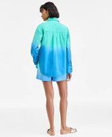 On 34th Womens Ombre Rhinestone Shirt Drawstring Shorts Exclusively At Macys