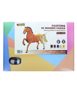 3D Wooden Painting Puzzle | Horse