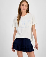 Grayson Threads, The Label Juniors' Karma Club Bow Graphic T-Shirt