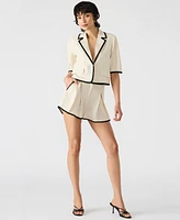 Steve Madden Women's Fable Tipped Pleated Shorts