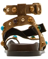 Steve Madden Women's Linear Embellished Strappy Footbed Sandals