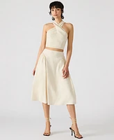 Steve Madden Women's Brooklyn Shirred Midi Skirt