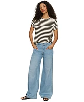 Sanctuary Women's Highland Mid Rise Wide-Leg Jeans