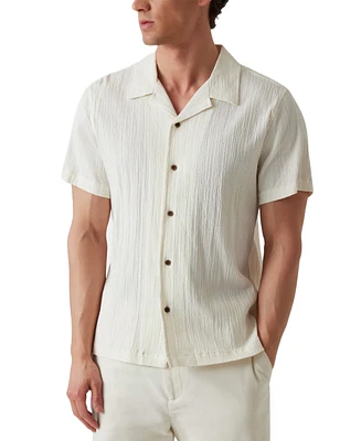 Guess Men's Schaffer Regular-Fit Textured Button-Down Resort Shirt