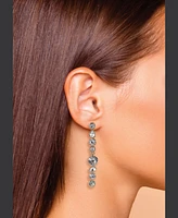 Laundry by Shelli Segal Gold Tone and Bezel Crystal Stone Linear Earrings