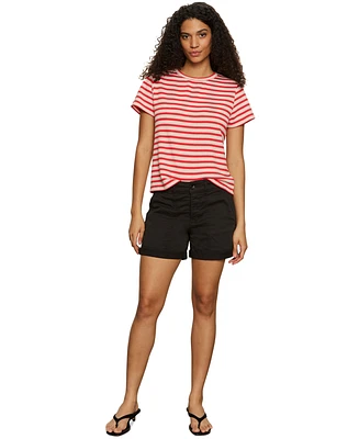 Sanctuary Women's Striped Crewneck Textured Tee