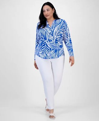 I.N.C. International Concepts Plus Size Printed Shirt Skinny Pants Exclusively At Macys