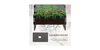 2 Tier Self Draining Wood Raised Garden Bed Planter Box with Trellis