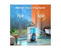 9500-btu Doe White Vented Wi-Fi enabled Portable Air Conditioner with Remote Cools 700-sq ft