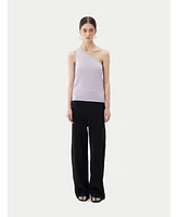Gobi Cashmere Women's Silk Sleeveless Asymmetric Top