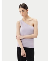 Gobi Cashmere Women's Silk Sleeveless Asymmetric Top
