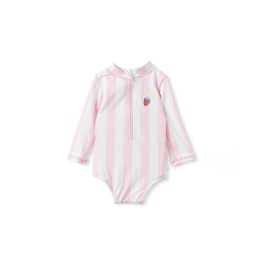 Cotton On Baby Girls Lucy Long Sleeve Ruffle Back Swimsuit