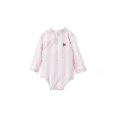 Cotton On Baby Girls Lucy Long Sleeve Ruffle Back Swimsuit